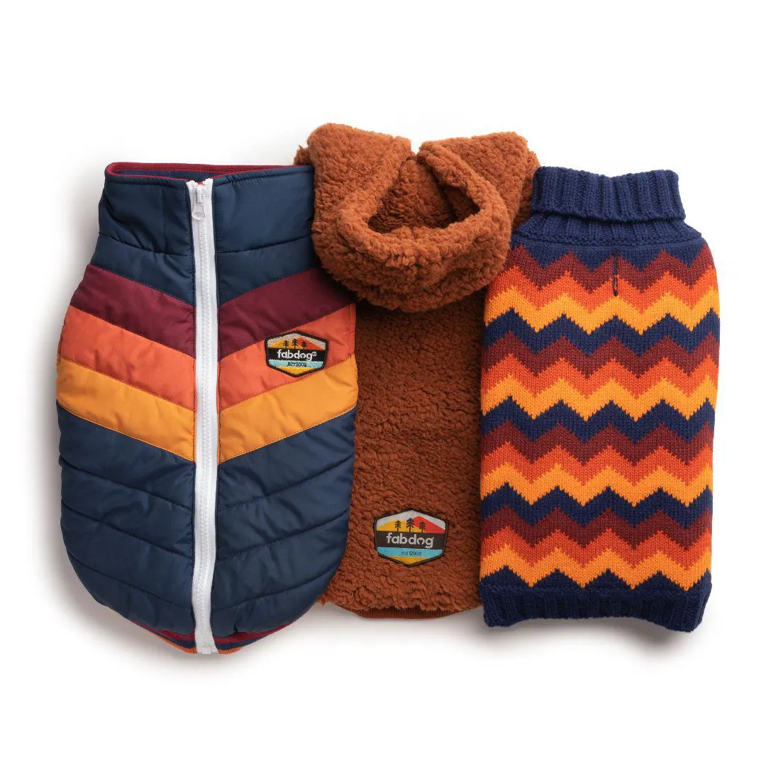 Fabdog | Navy Chevron Dog Coat