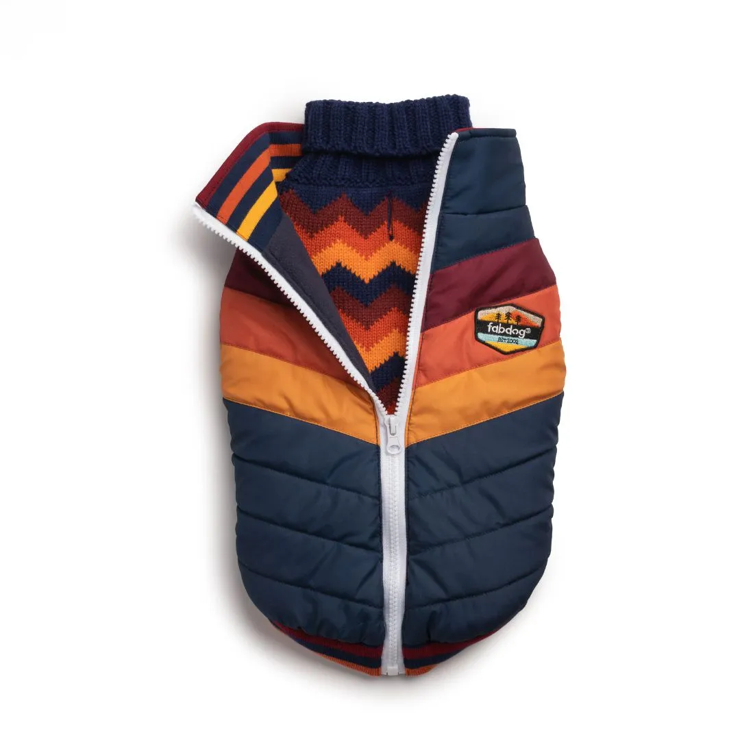 Fabdog | Navy Chevron Dog Coat