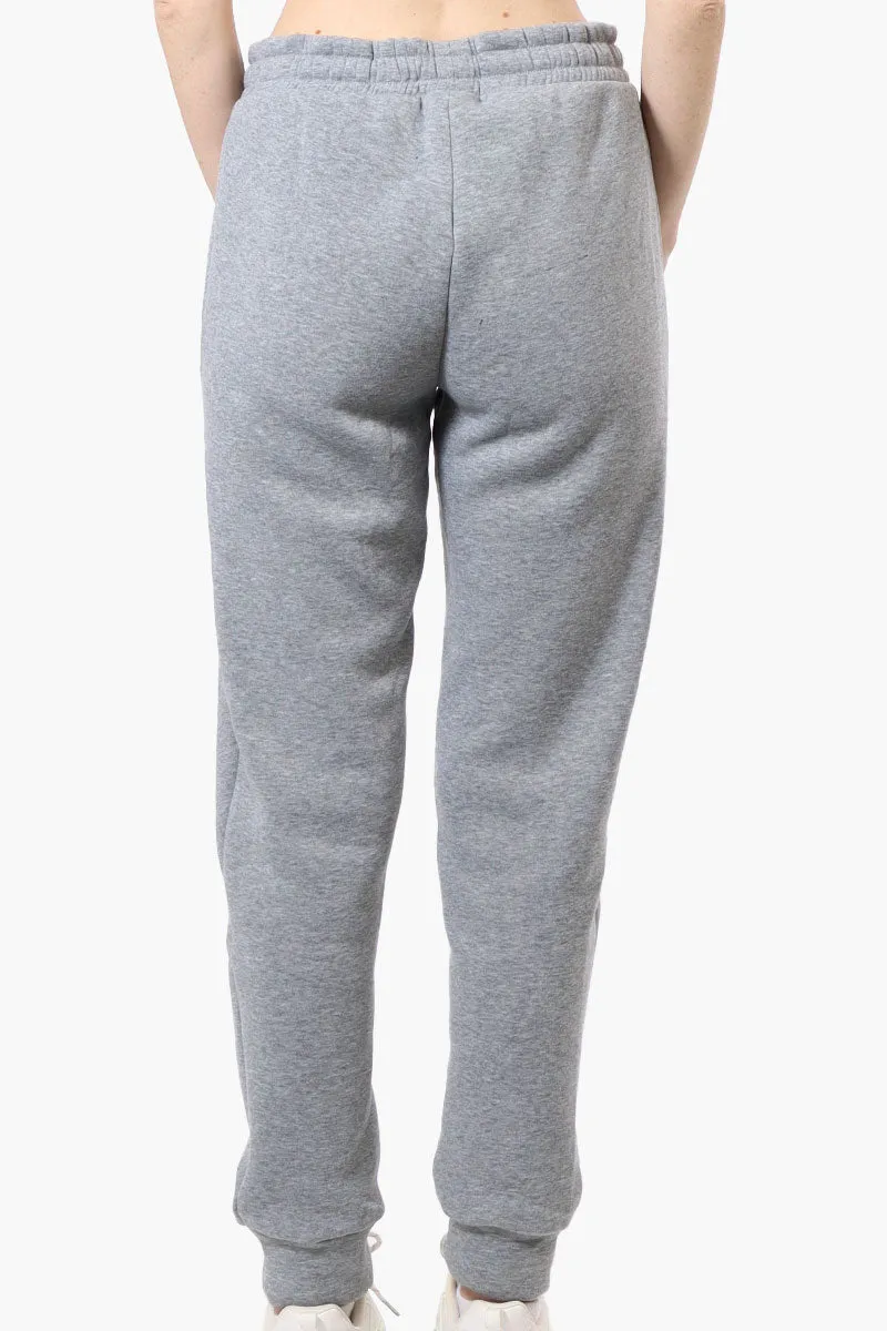 Fahrenheit Tie Waist Brooklyn Print Joggers - Grey