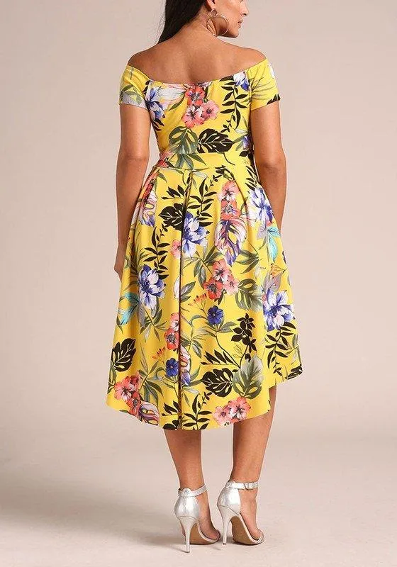 Floral Off the Shoulder Dress