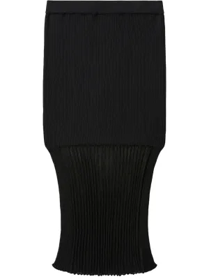 Fluted Lucent Tight Skirt