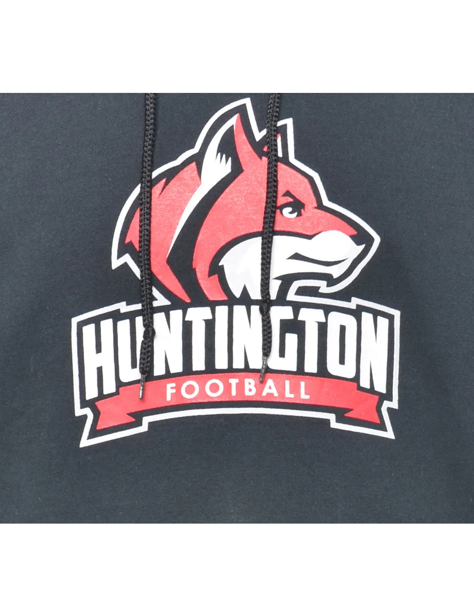 Football Hooded Sports Sweatshirt - L