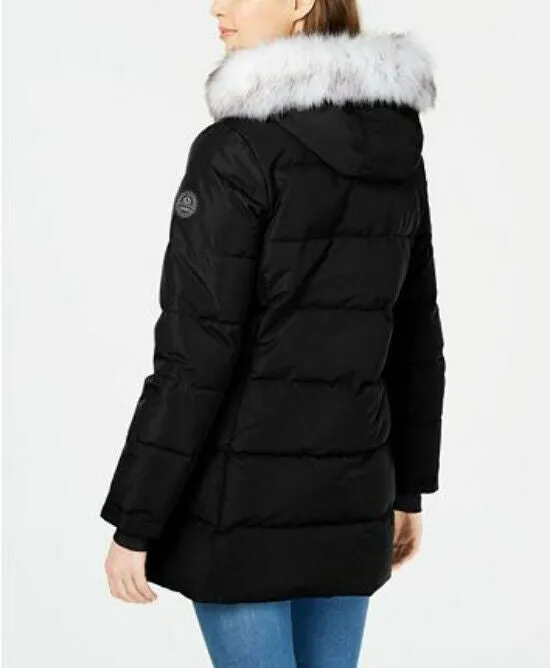 Halifax Hooded Faux-Fur-Trim Puffer Coat