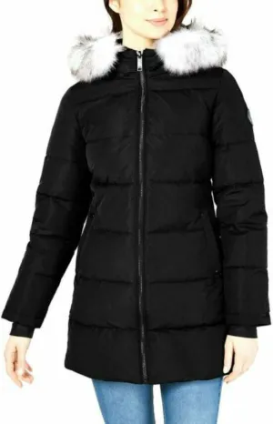 Halifax Hooded Faux-Fur-Trim Puffer Coat