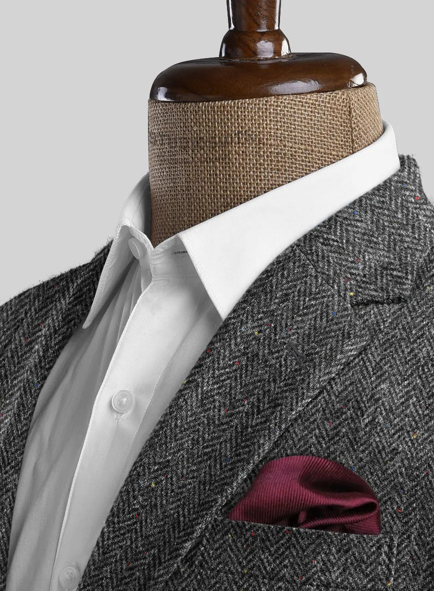 Harris Tweed Charcoal Chevron Jacket