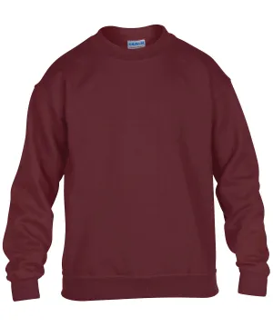 Heavy Blend youth crew neck sweatshirt | Maroon