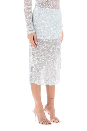 helen sequined midi skirt