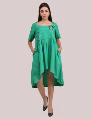 High-low Embroidered dress