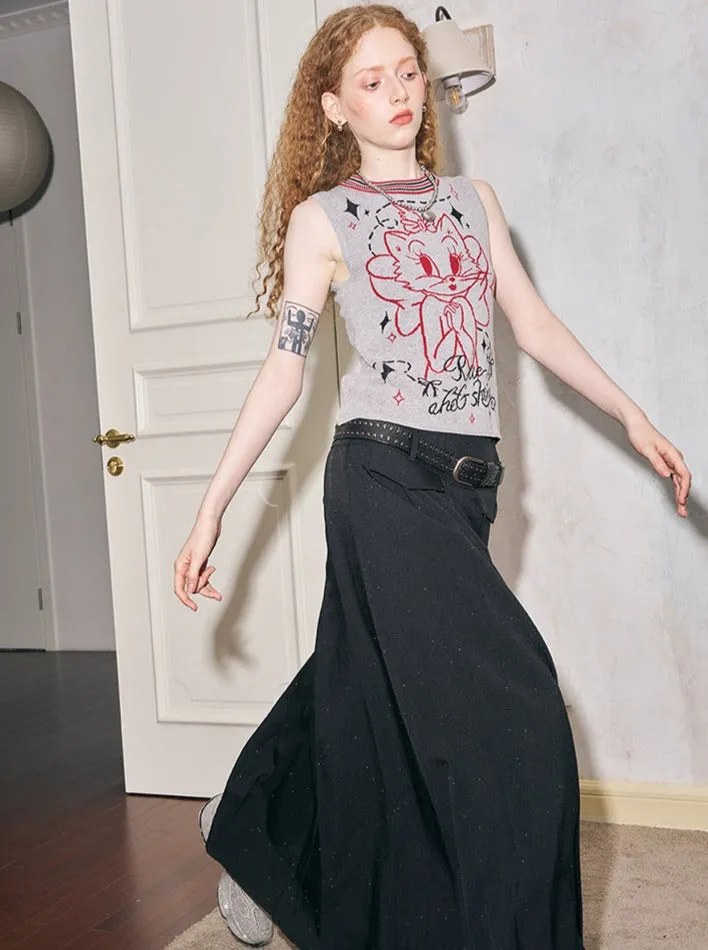 Hot Diamond Pleated Skirt