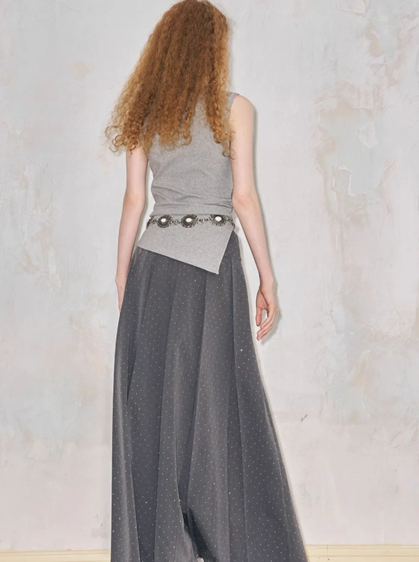 Hot Diamond Pleated Skirt