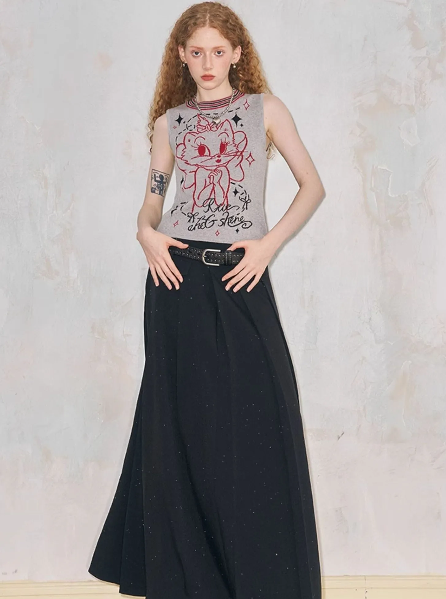 Hot Diamond Pleated Skirt