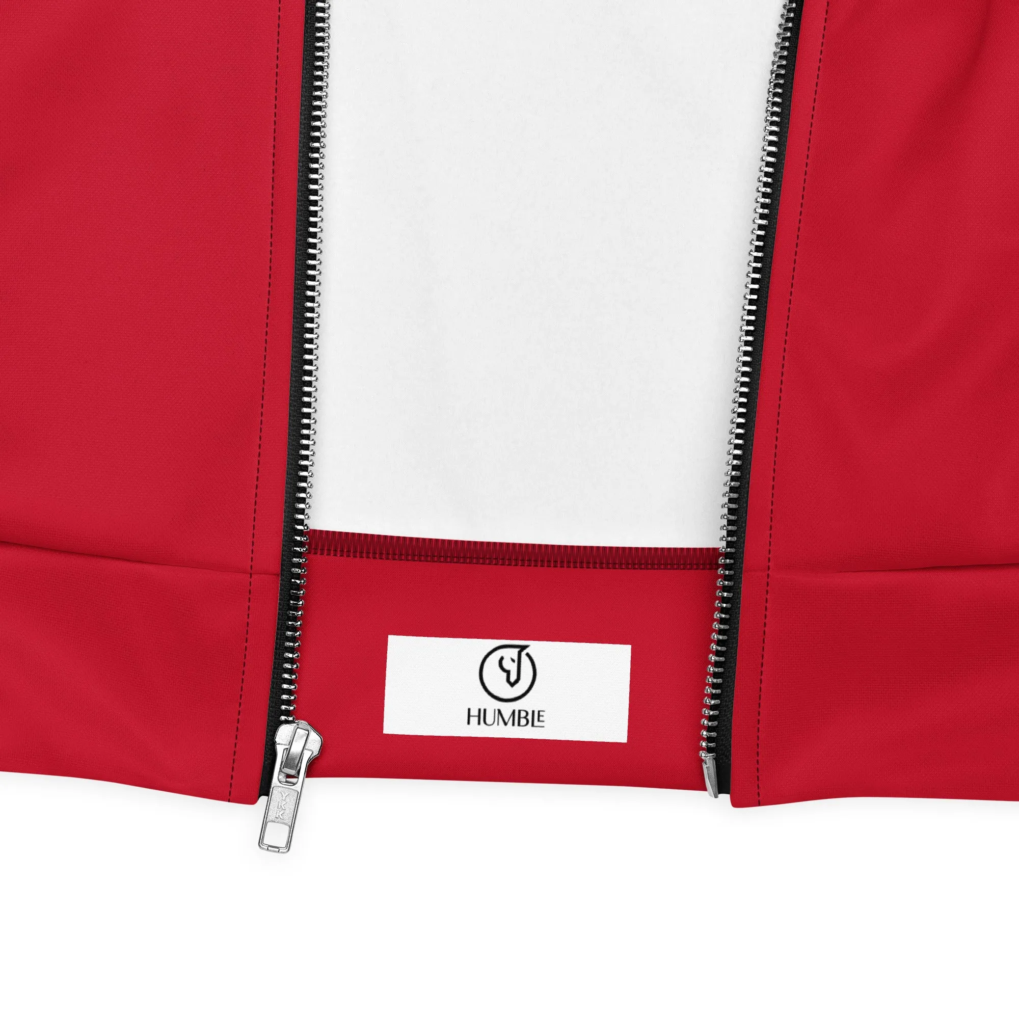 Humble Sportswear™ Men's Crimson Red Bomber Jacket