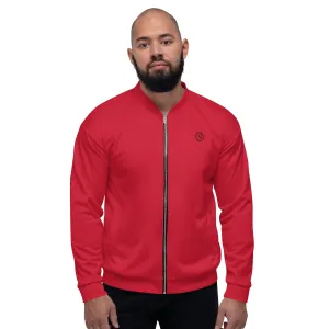 Humble Sportswear™ Men's Crimson Red Bomber Jacket