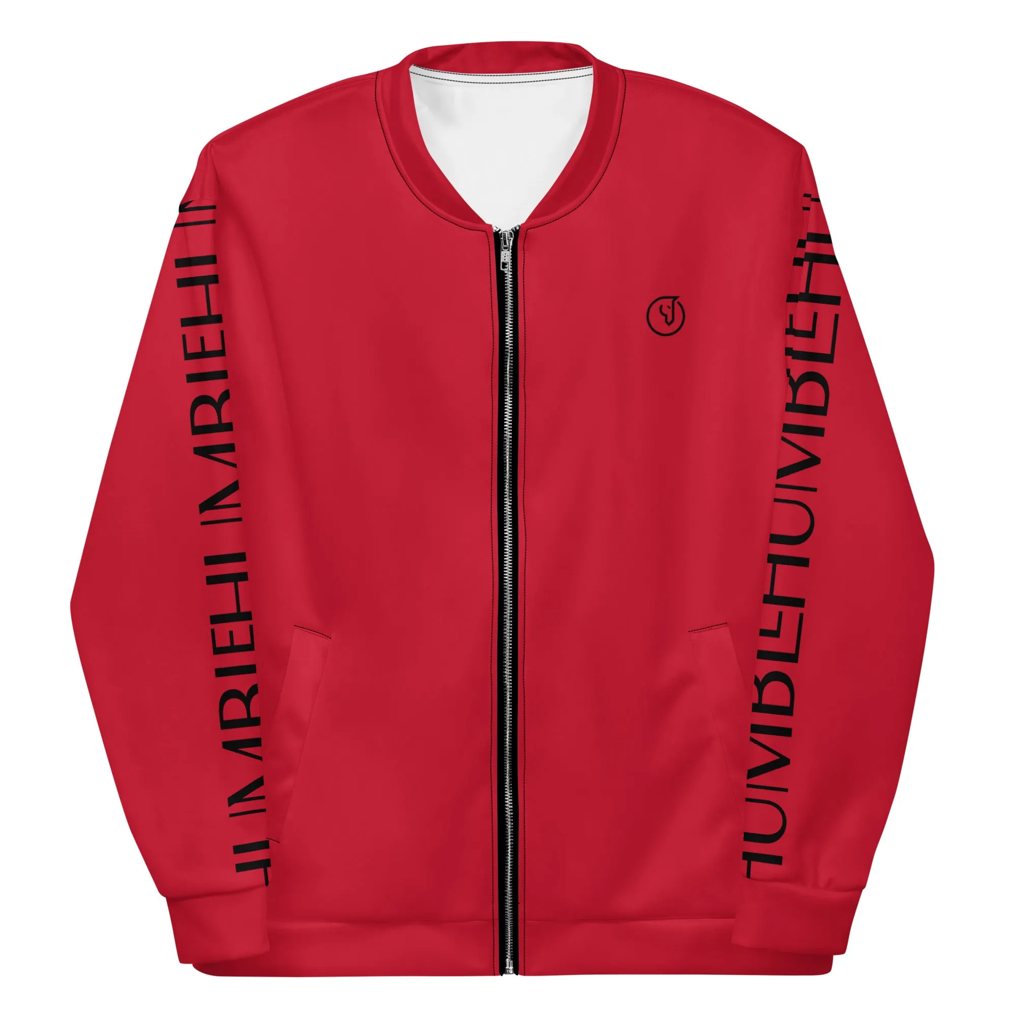 Humble Sportswear™ Men's Crimson Red Bomber Jacket