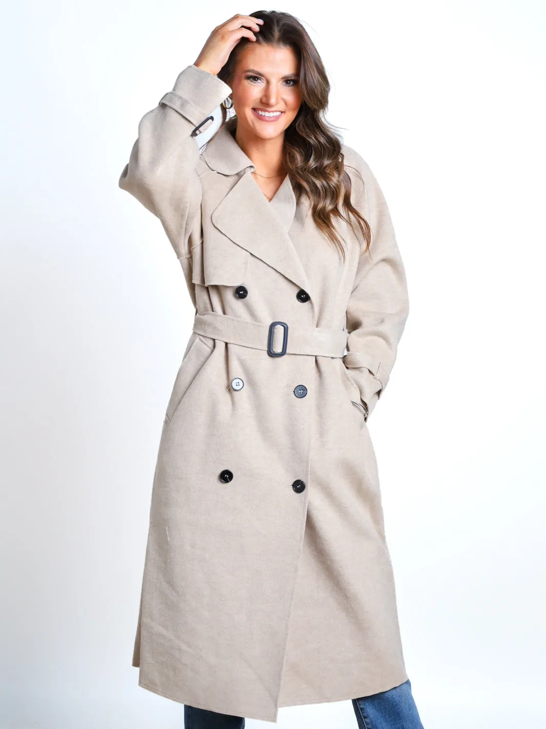 In The Works Trench Coat- Final Sale