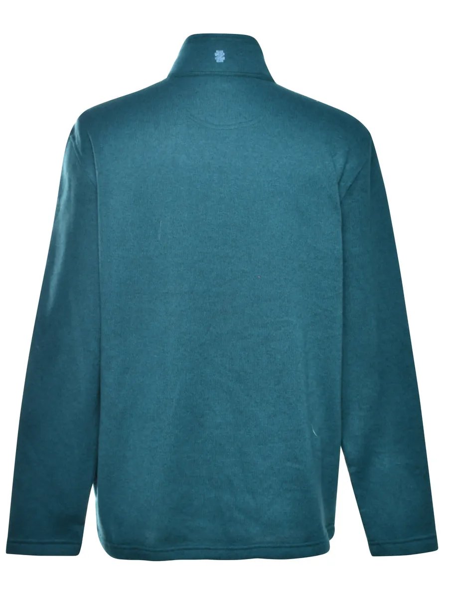 IZOD Dark Green Plain Sweatshirt - M