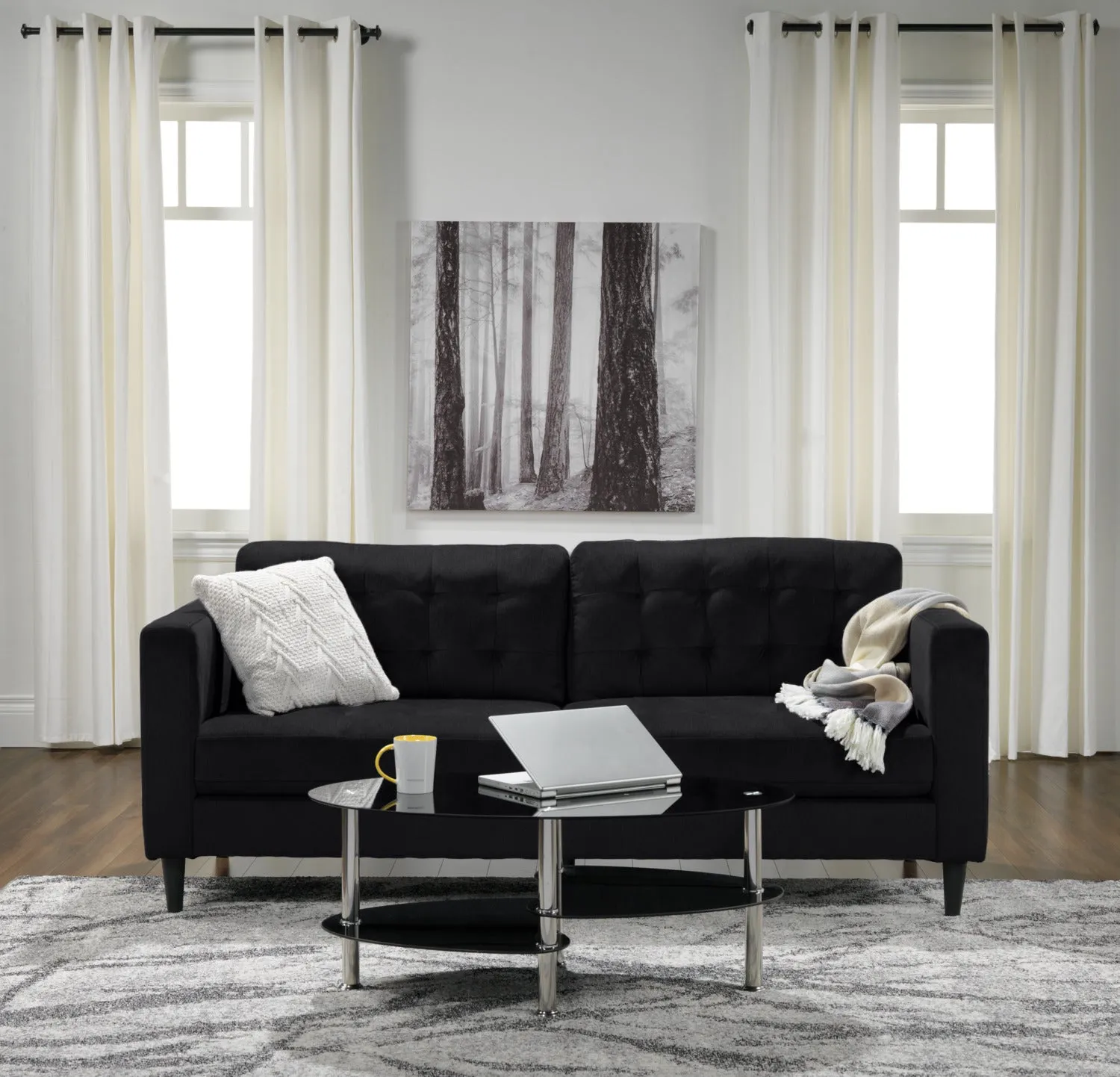 Julianstown Sofa and Chair Set - Charcoal