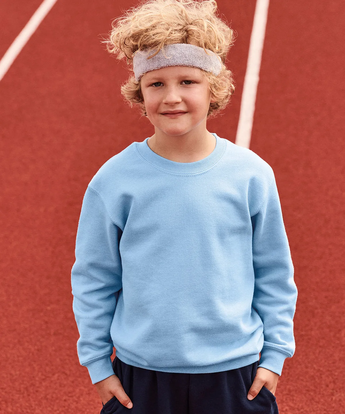Kids classic set-in sweatshirt | Bottle Green