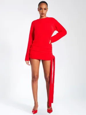 Knit Backless Sweater Dress