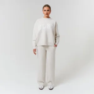 Knit Crewneck Tracksuit | Oatmeal