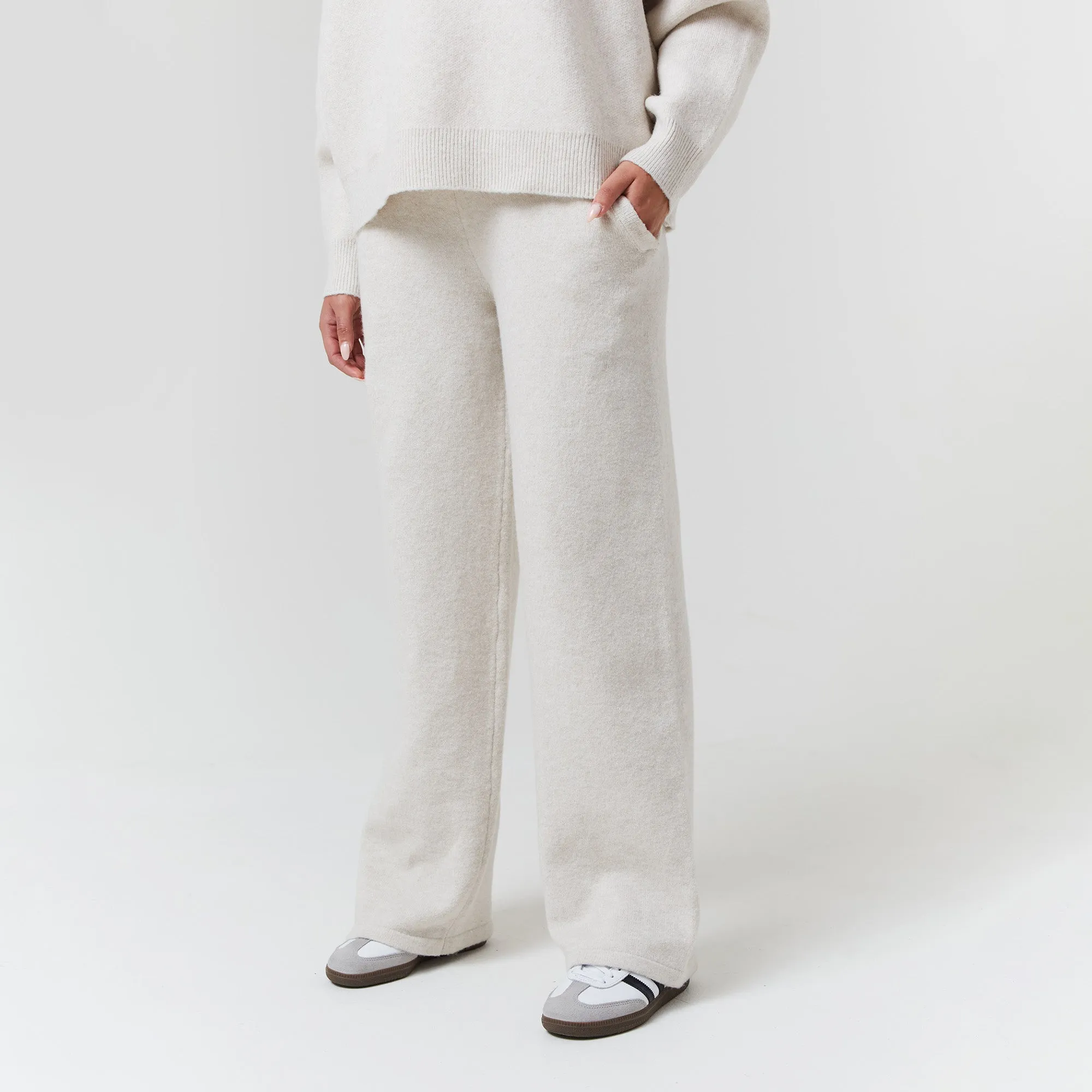 Knit Crewneck Tracksuit | Oatmeal