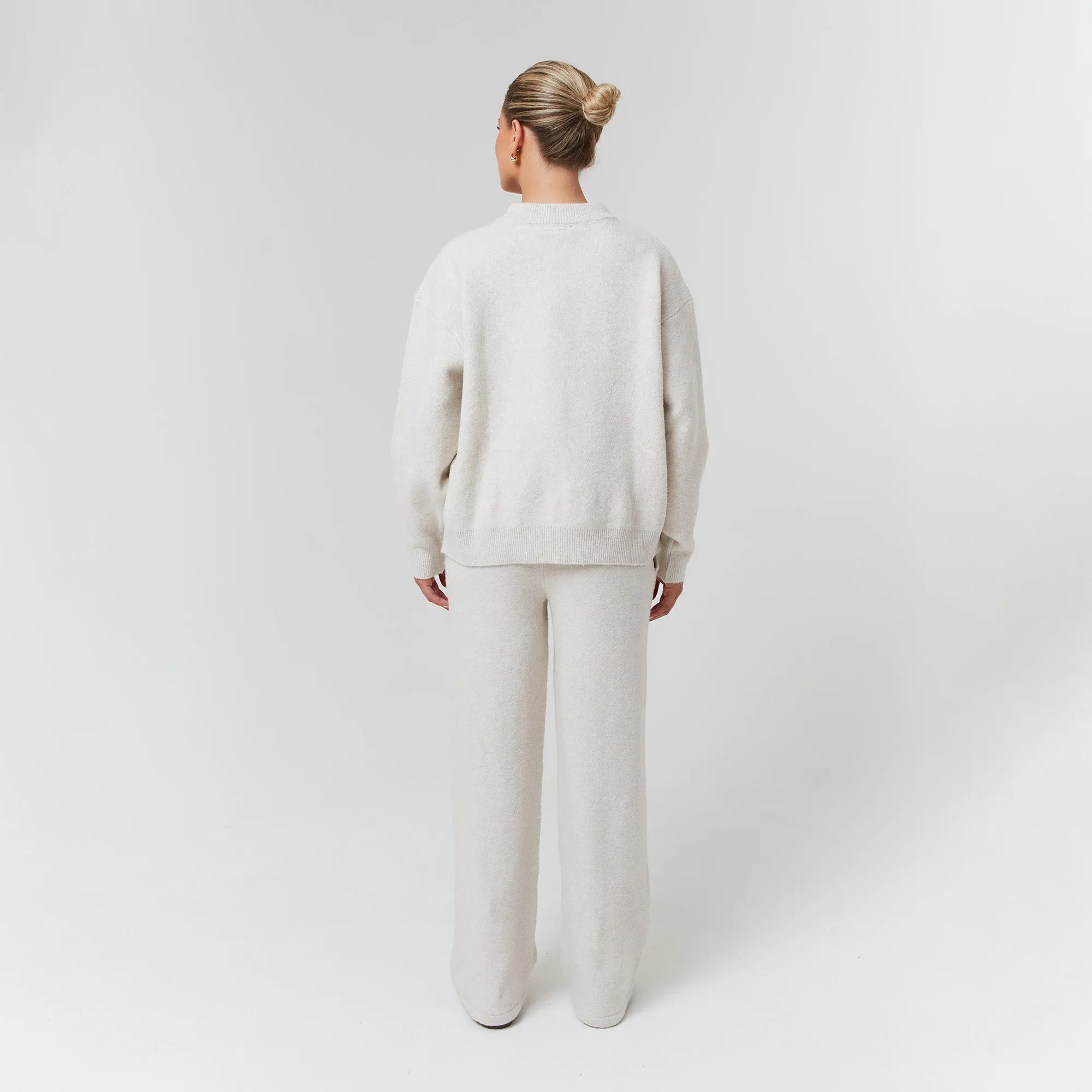 Knit Crewneck Tracksuit | Oatmeal