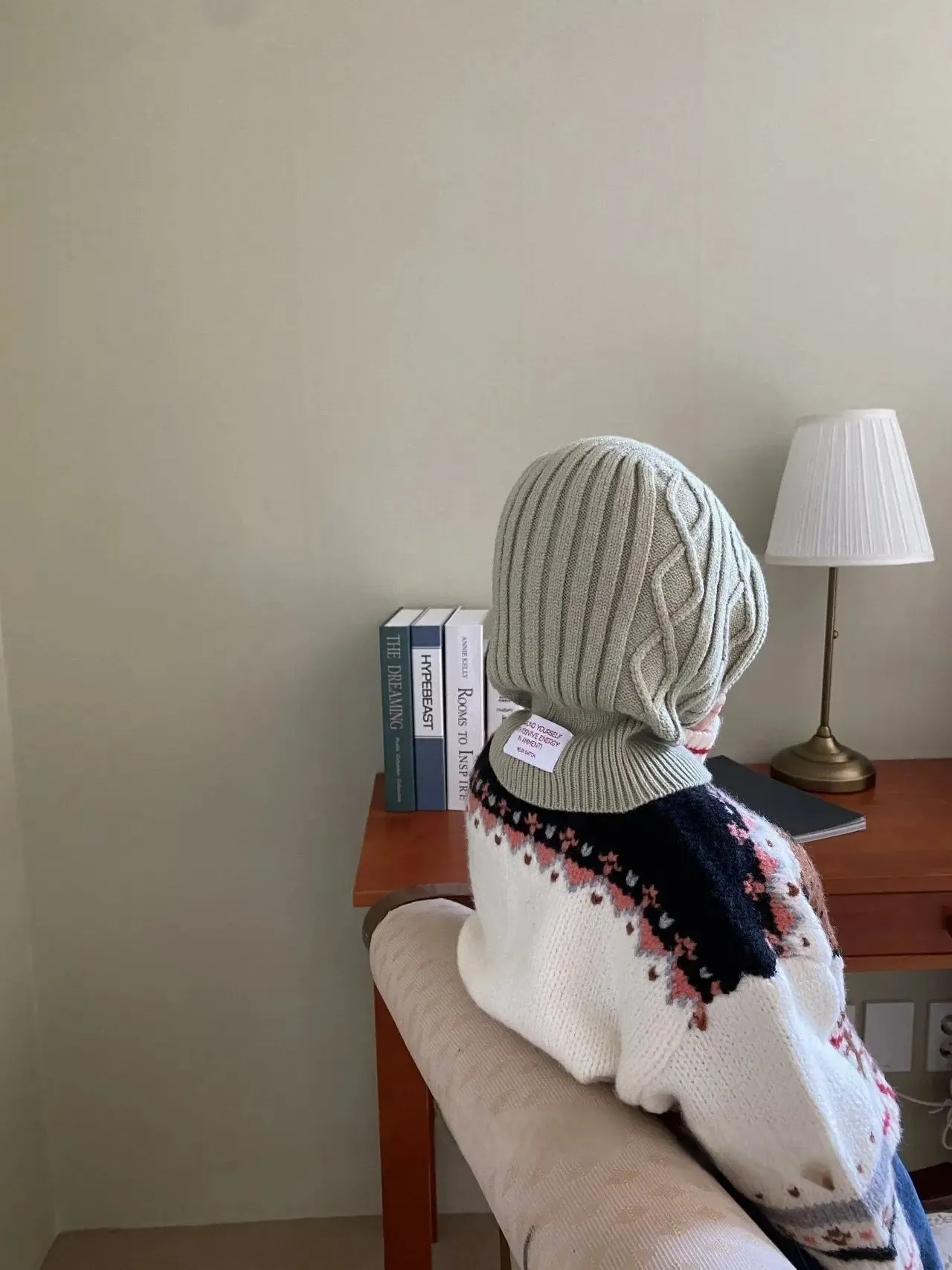 Knitted Bear Button-Down Cardigan