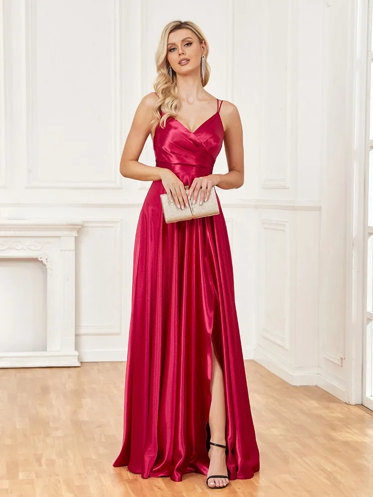 Know To Be Wild Satin Evening Party Dress