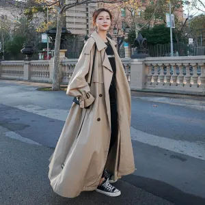 Ladies Fashion Over The Knee Loose Overcoat Jacket
