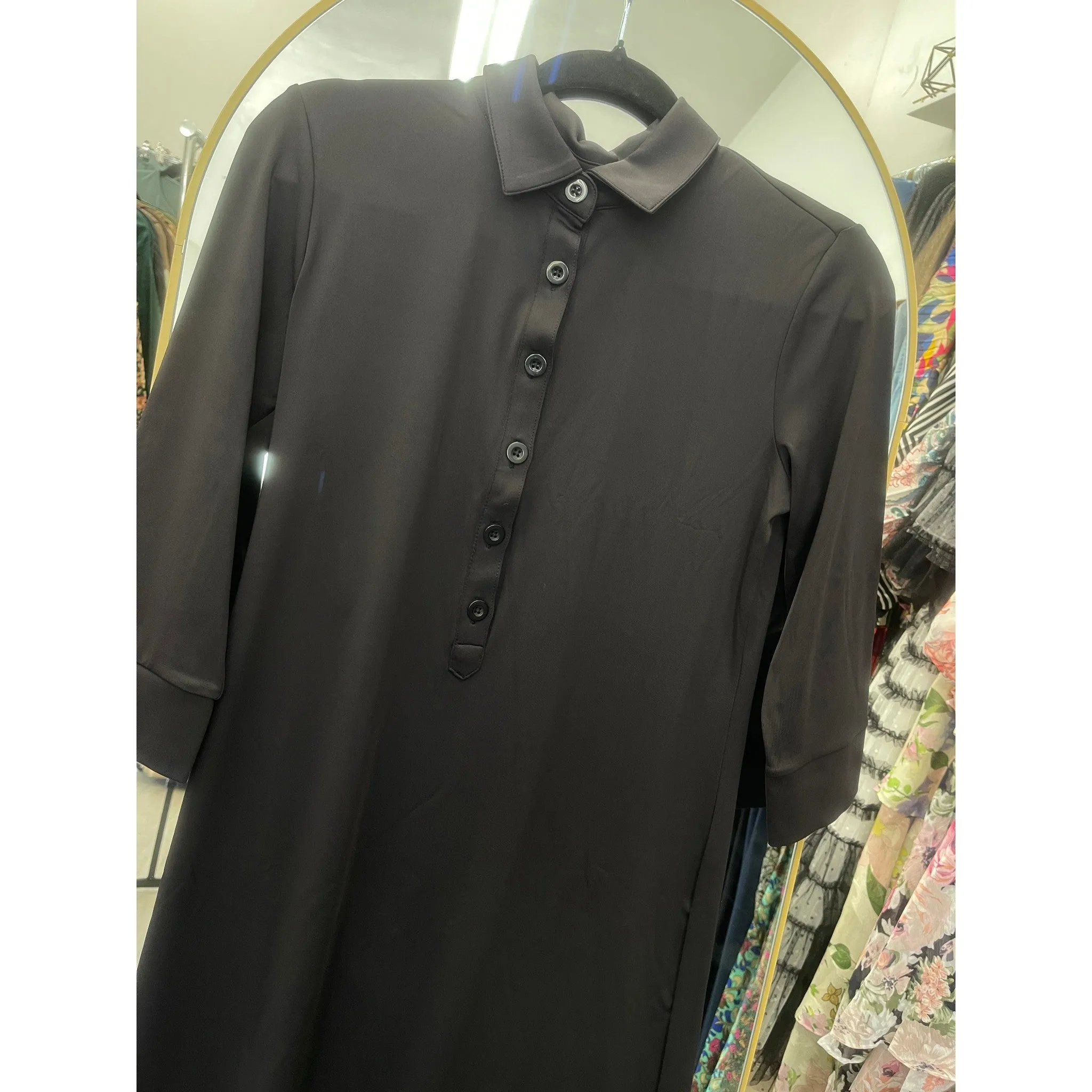 Ladies Modest Swim Dress - Black, Sizes XS-XL