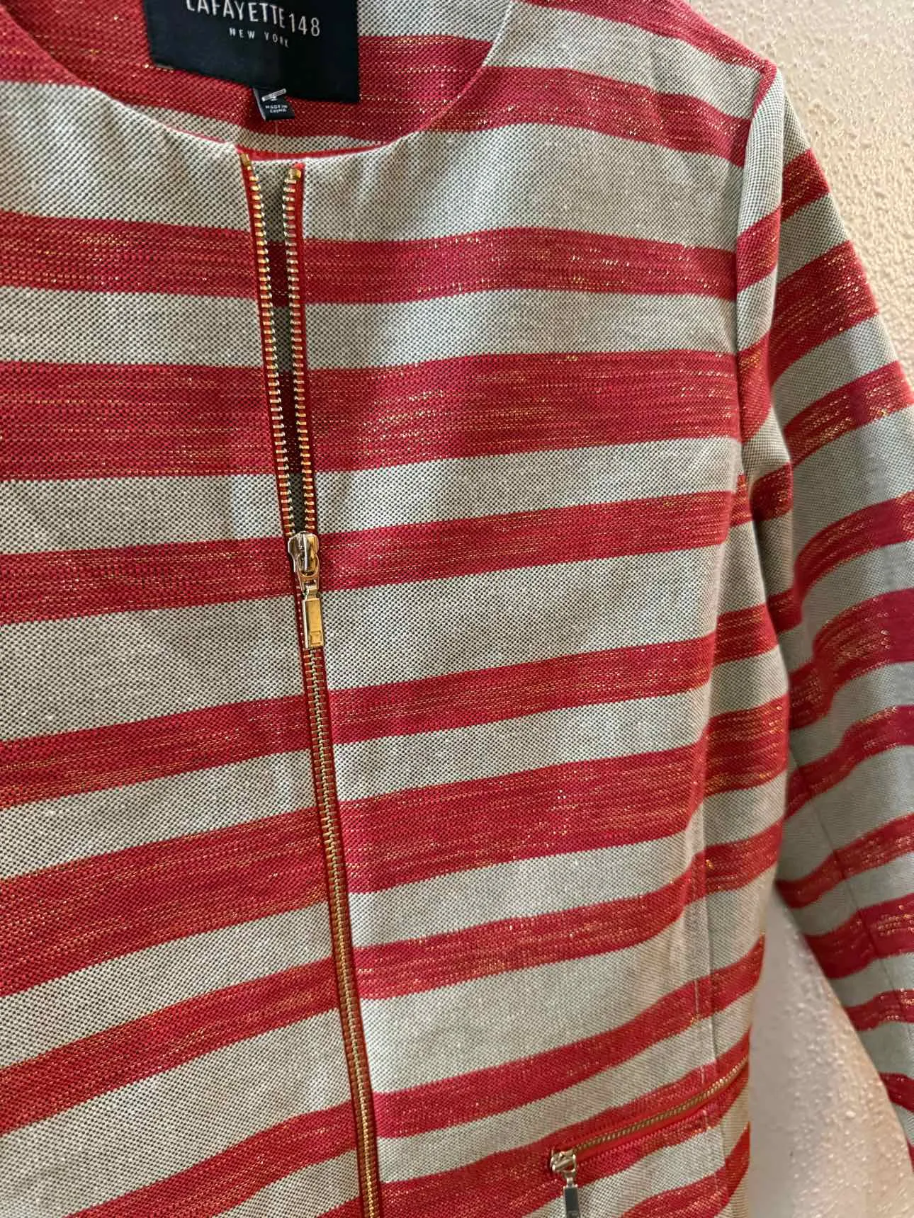Lafayette 148 Red and gray Size S Jacket