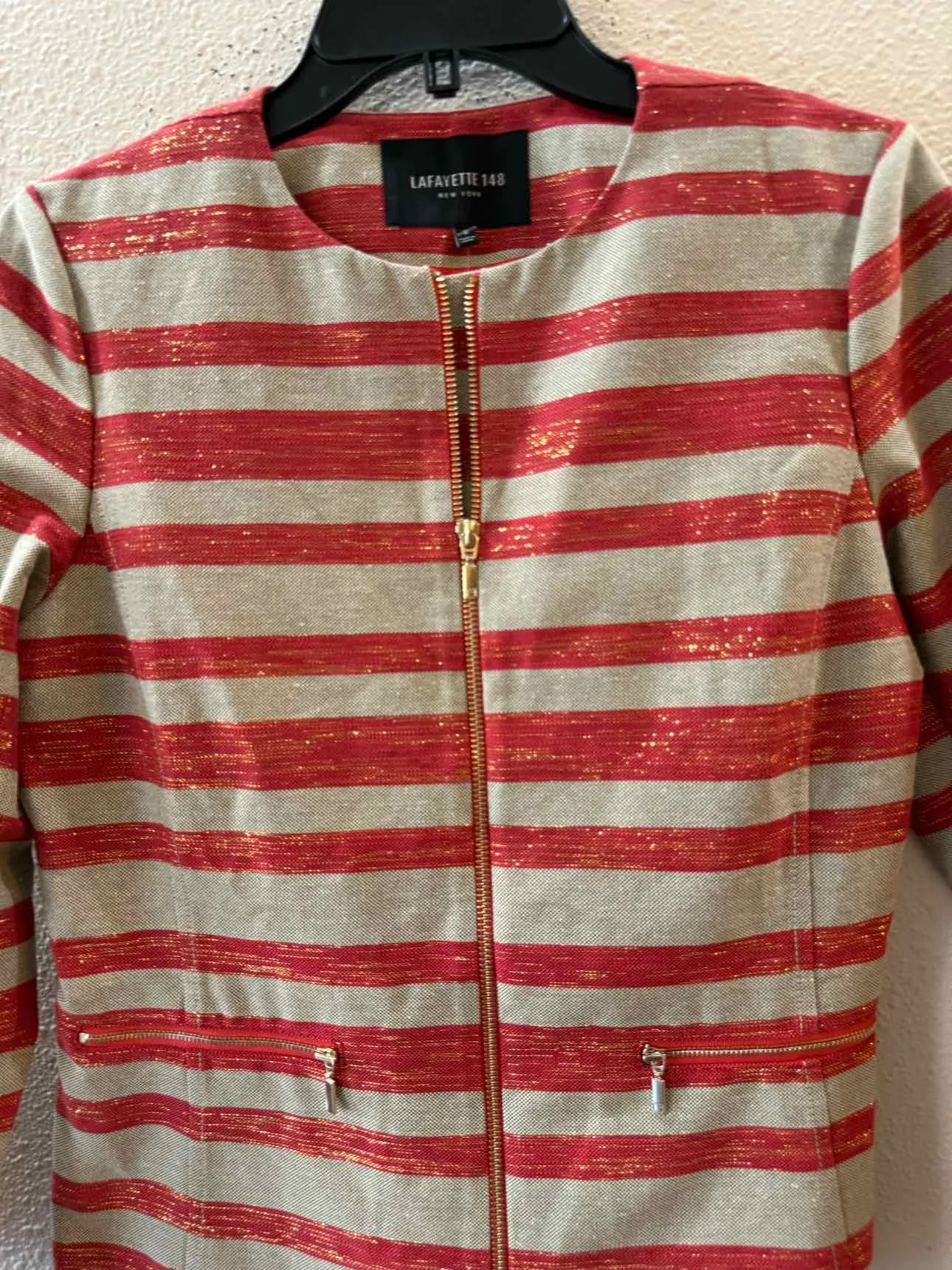 Lafayette 148 Red and gray Size S Jacket