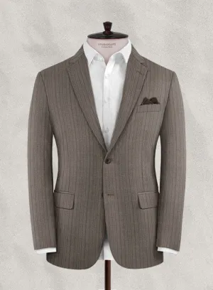 Lanificio Zegna Belo Brown Stripe Wool Jacket