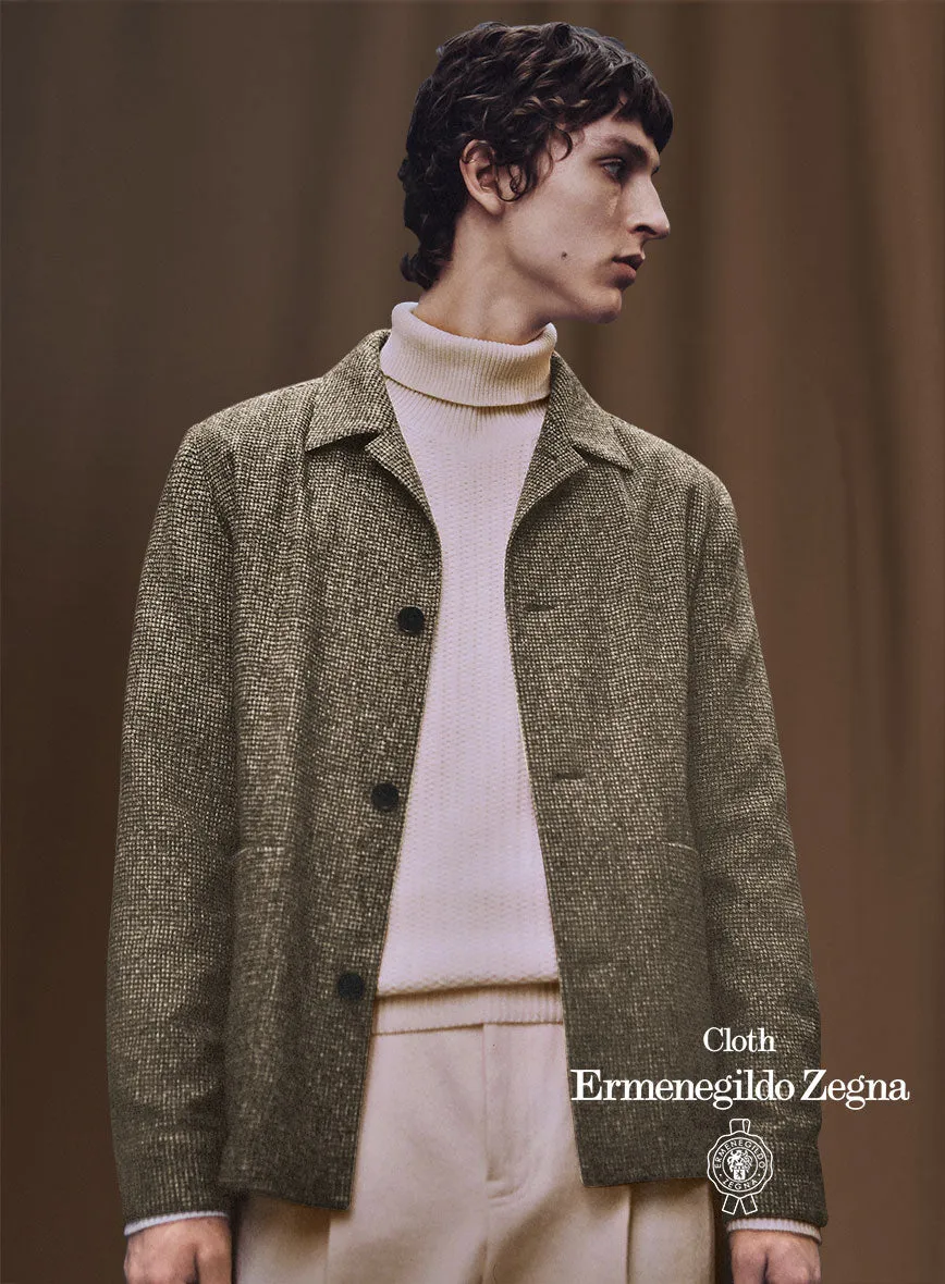 Lanificio Zegna Brown Basket Weave Jacket
