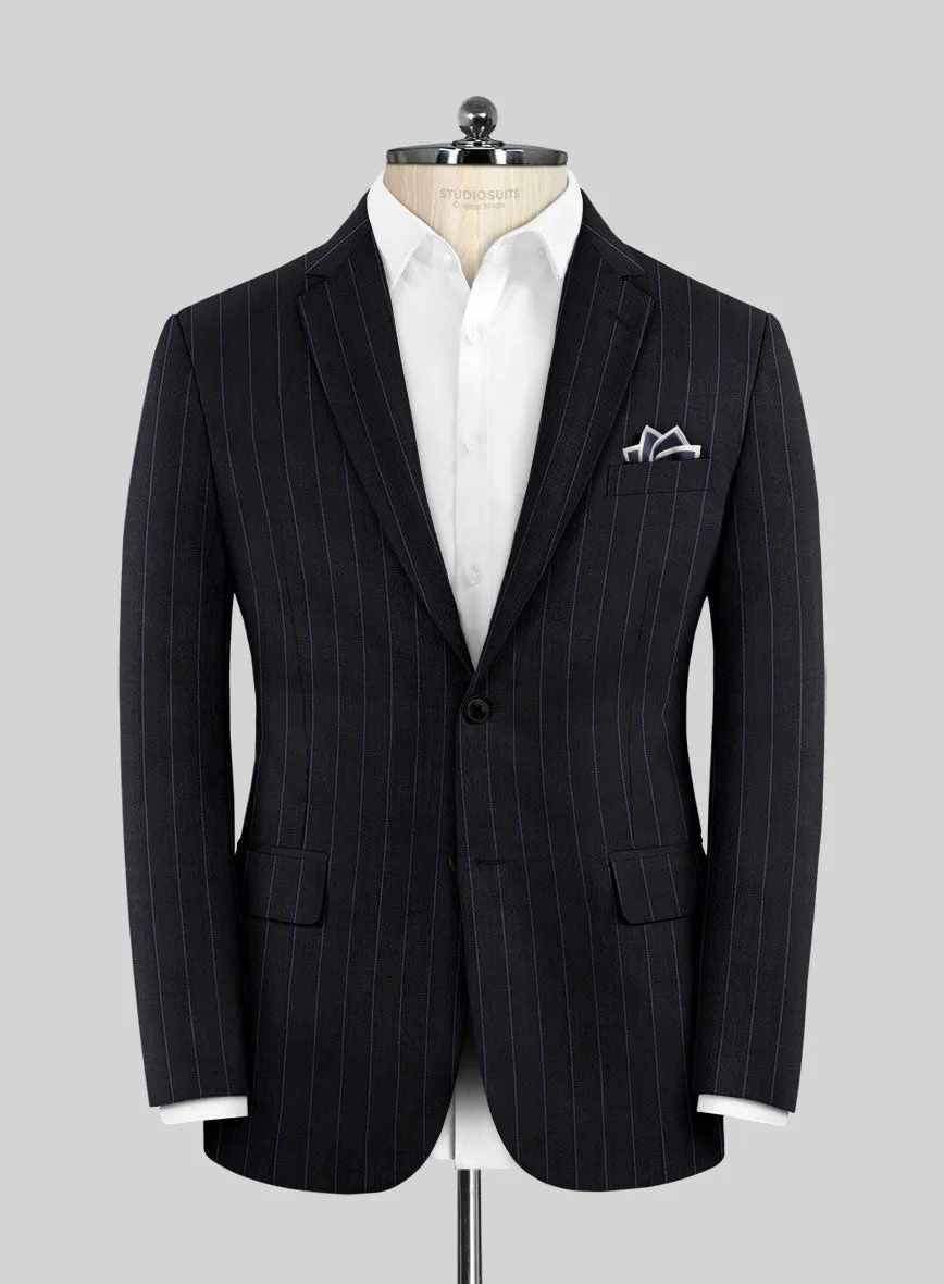 Lanificio Zegna Traveller Renar Blue Stripe Wool Jacket