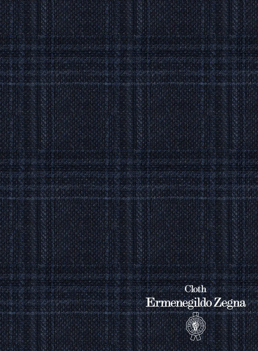 Lanificio Zegna Trofeo Blue Checks Cashmere Jacket
