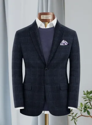 Lanificio Zegna Trofeo Blue Checks Cashmere Jacket