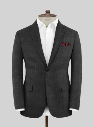 Lanificio Zegna Trofeo Bonsus Charcoal Checks Wool Jacket