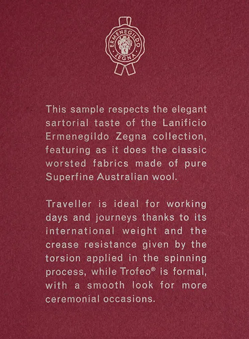 Lanificio Zegna Trofeo Charcoal Wool Jacket