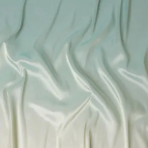 Laurel green to light teal blue premium pure silk lame fabric in ombre design-D13549