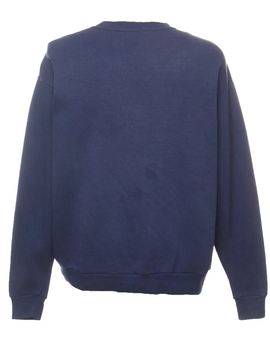 Lee University Of North Carolina Navy Printed Sweatshirt - M