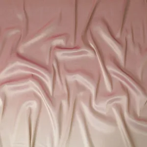 Light gold to brick pink premium pure silk lame fabric in ombre design-D13548