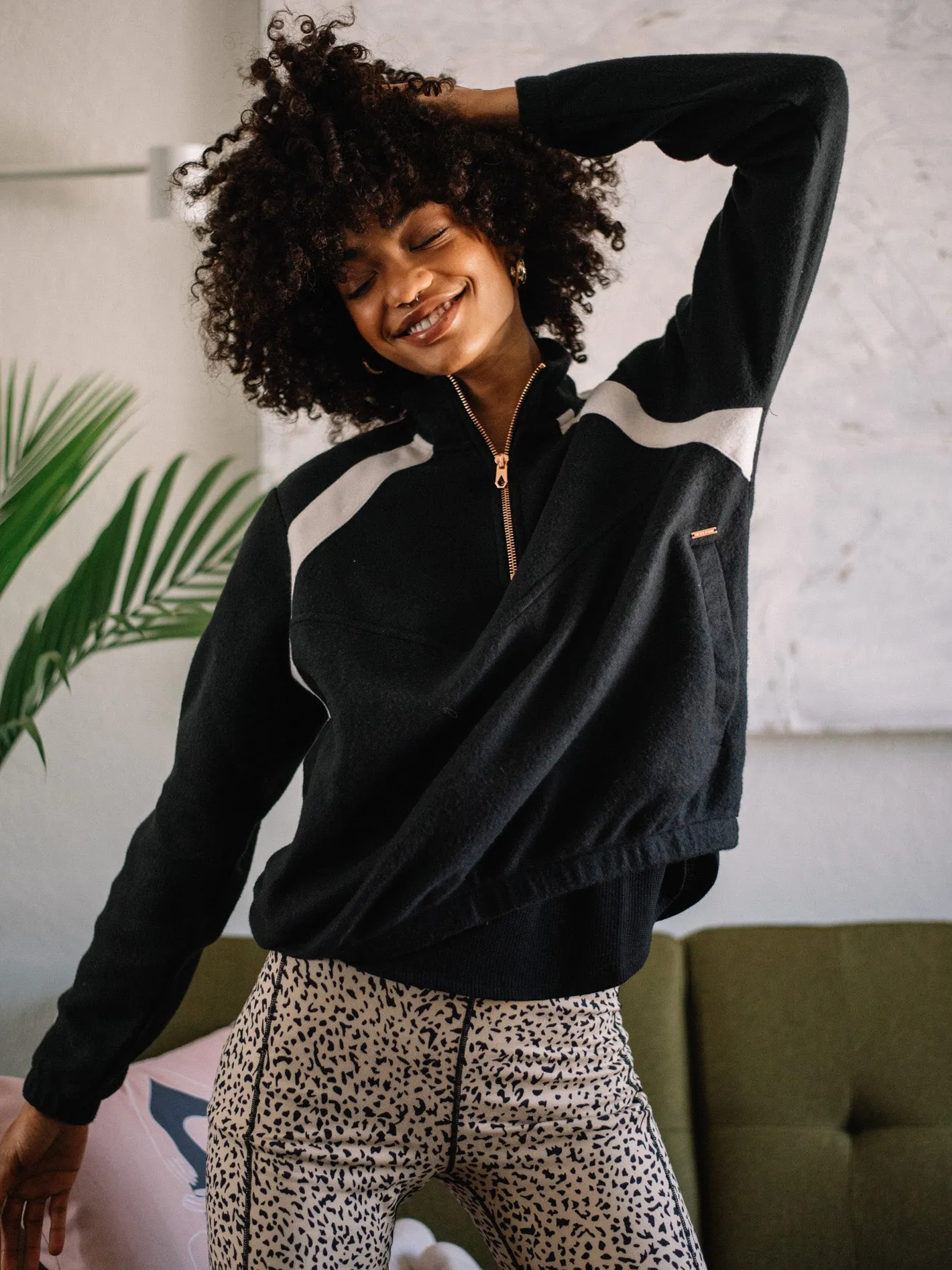 Lived In Lounge Mock Neck - Black