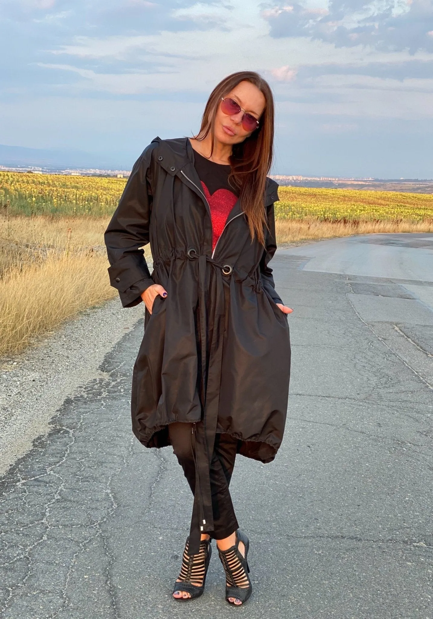 Long Hooded Raincoat EUGF