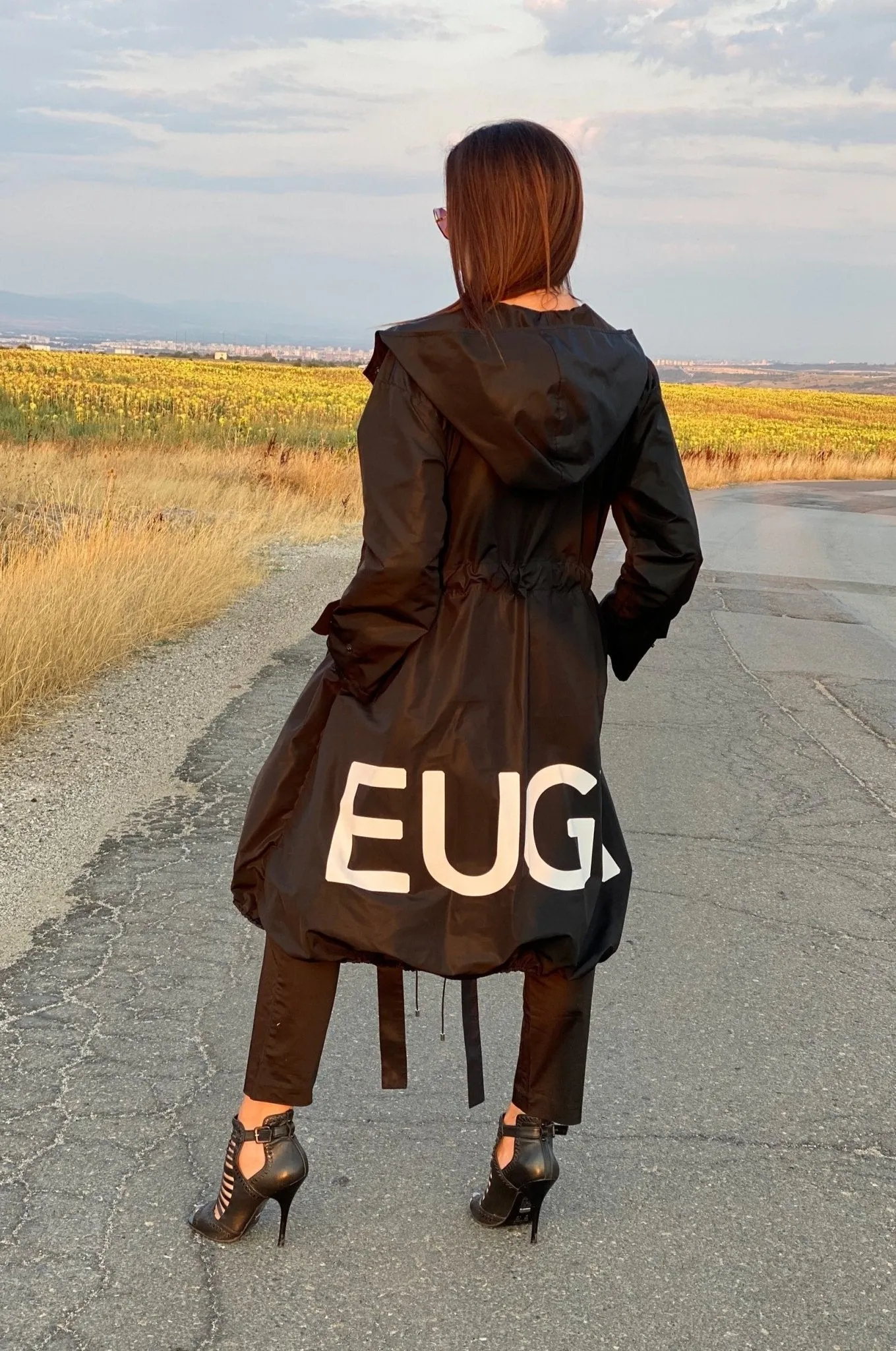 Long Hooded Raincoat EUGF
