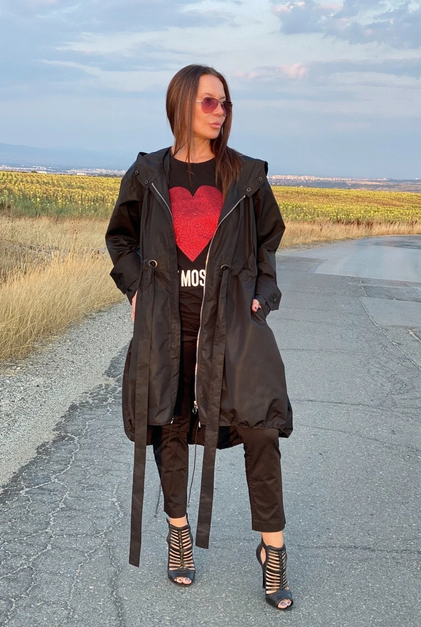 Long Hooded Raincoat EUGF