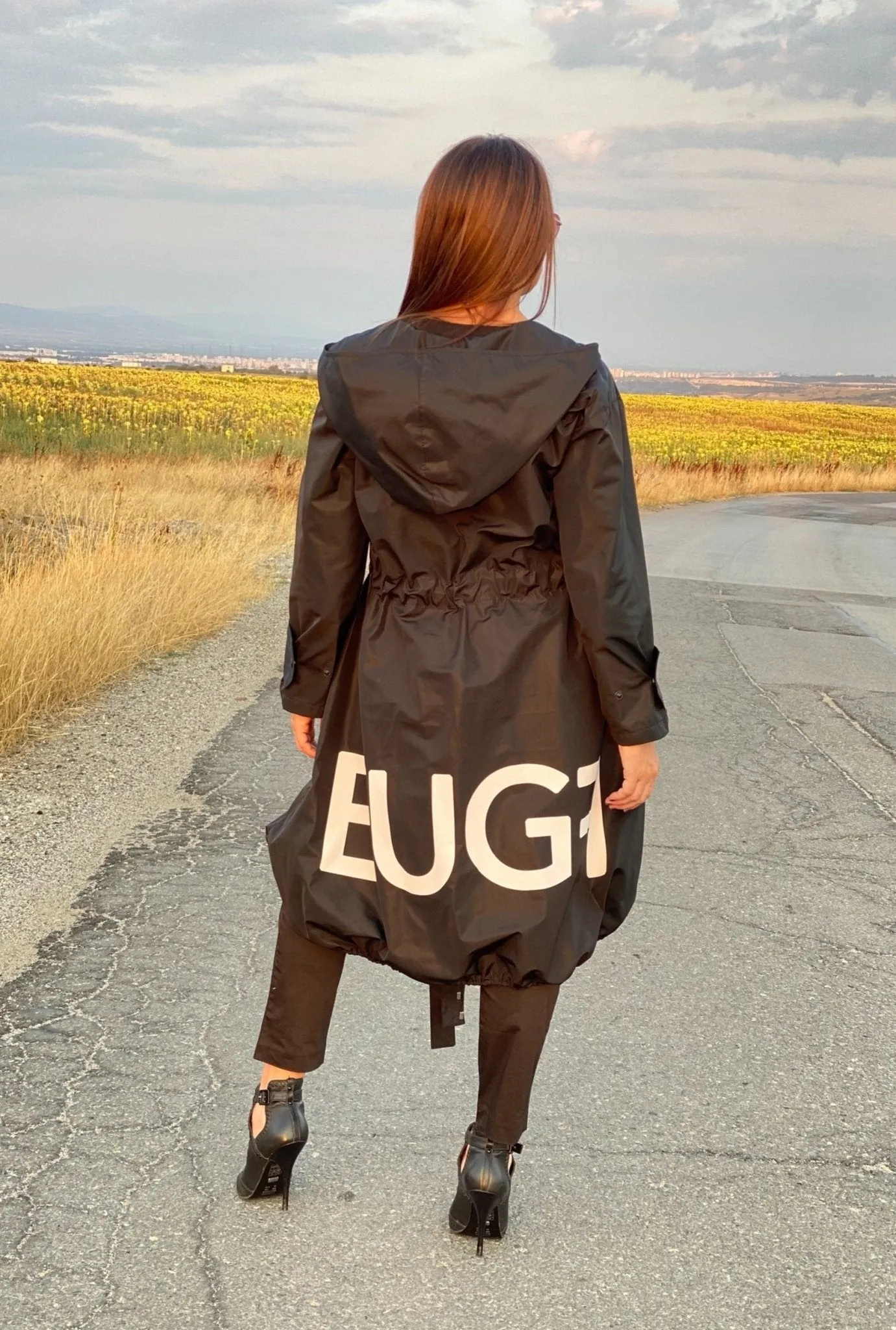 Long Hooded Raincoat EUGF