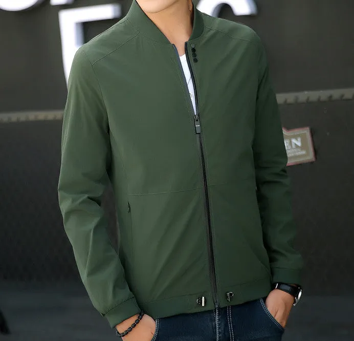 Mens Drawstring Bomber Jacket