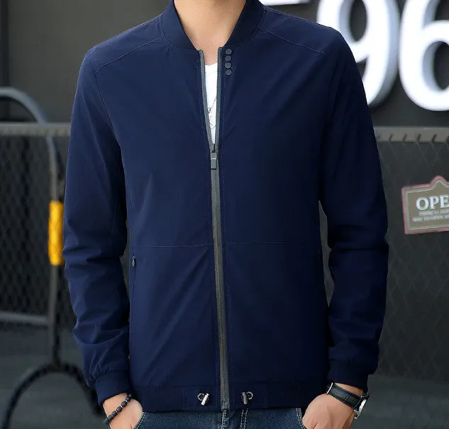Mens Drawstring Bomber Jacket