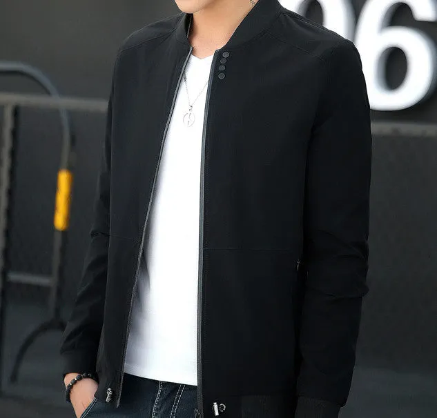 Mens Drawstring Bomber Jacket
